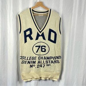 Urban Outfitters Knit Sweater Vest Tunic RAD College High Low Hem Size XS